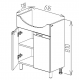 DULAP LAVOAR BAYRO RIVIERA PRO ZENON 650 ALB