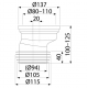 PRELUNGIRE WC EXCENTRIC D.110mm  ALCAPLAST A991-40