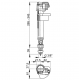 FLOTOR ALIMENTARE LATERALA FILET METALIC PT VAS WC 1/2