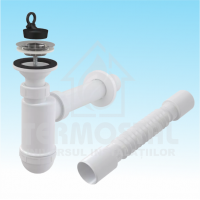 SIFON ALCAPLAST P/U LAV.CU TEAVA FLEX.40Dx63"A41+A71
