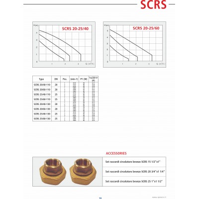 POMPA DE CIRCULATIE SCRS 25/60 - 130 S/CE BRONZ PT ACM CLASA C