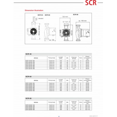 POMPA DE CIRCULATIE SPER. 32/80-180 CLASA C