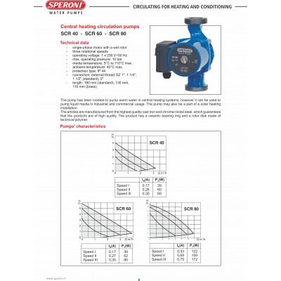 POMPA DE CIRCULATIE SPER. 32/80-180 CLASA C