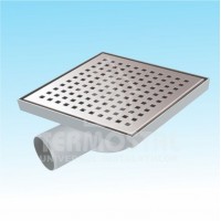 CANAL SCURGERE DUS ORIZONTAL PATRAT D.50 20*20CM 360* GRILA INOX