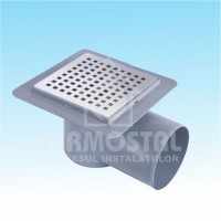 TRAP ORIZONTAL ETEKLI D.100 15*15CM GRILA INOX SIFON MS2015