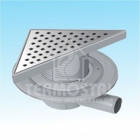 TRAP ORIZONTAL TRIUNGHI D.50 20*20CM AJUSTABIL 9CM GRILA INOX