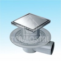 TRAP ORIZONTAL D.100 15*15CM GRILA INOX SOLID SIFON MS1315