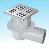 TRAP ORIZONTAL D.100 10*10CM AJUSTABIL 9CM G INOX MS1411 SIFON MS1315