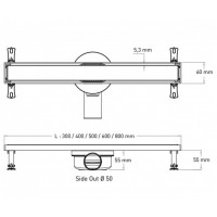 CANAL SCURGERE DUS PLASTIC FIRSTLINE PRIMA 60CM D.50