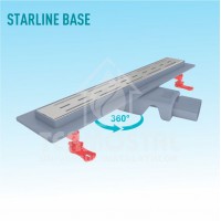 CANAL SCURGERE DUS PLASTIC STARLINE MAT BLACK BASE 50CM D.50
