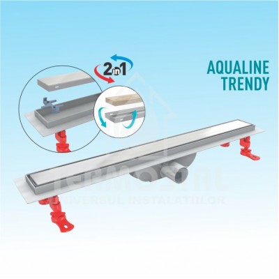 CANAL SCURGERE DUS INOX AQUALINE TRENDY 90CM D.40 CANAL SCURGERE DUS INOX AQUALINE TRENDY 90CM D.40