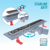 CANAL SCURGERE DUS PLASTIC SMARTLINE TRENDY NEGRU 50CM D.50