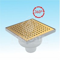 CANAL SCURGERE DUS VERTICAL PATRAT D.50 20*20CM 360* GRILA INOX